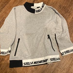 STELLA McCARTNEY CREW NECK / MOCK TURTLENECK SWEATER WITH ZIPPER DETAIL size 6